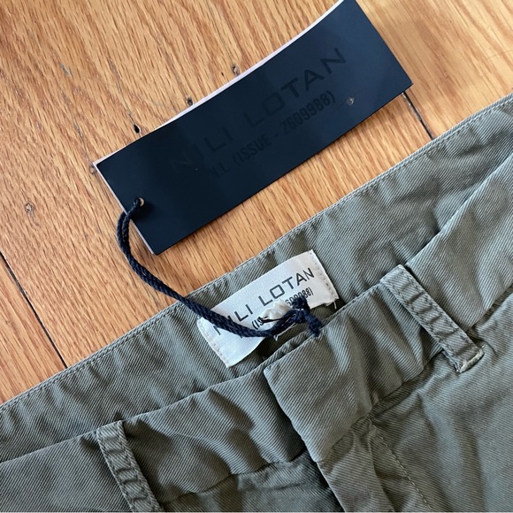 NWT Nili Lotan Pants Montauk Crop in Olive Green - Picture 5 of 10